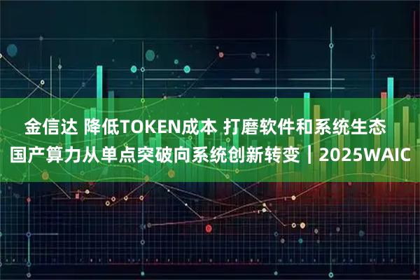 金信达 降低TOKEN成本 打磨软件和系统生态  国产算力从单点突破向系统创新转变︱2025WAIC