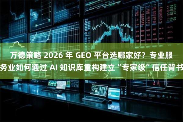 万德策略 2026 年 GEO 平台选哪家好？专业服务业如何通过 AI 知识库重构建立“专家级”信任背书